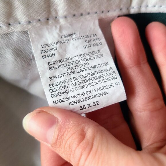 Dickies 874 Original Fit Straight Leg Dark Green Cotton Trouser Pants W36 x L32 - Picture 5 of 7